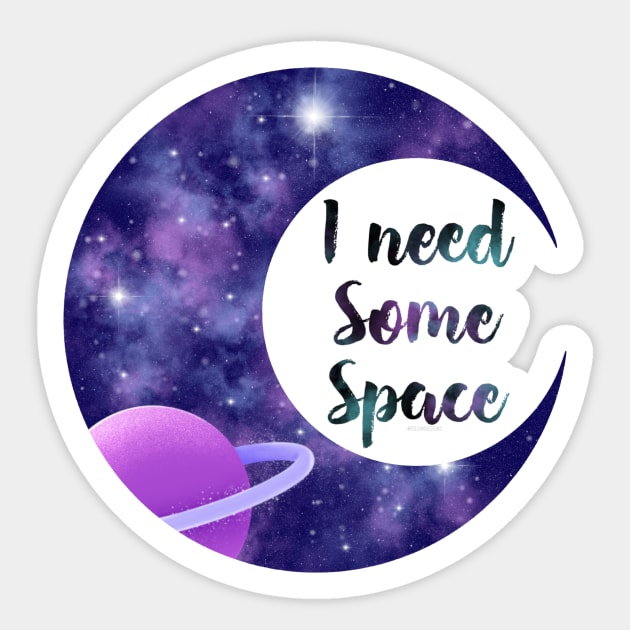 I need some space Sticker by FoliumDesigns